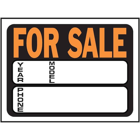 Auto For Sale Sign 8.5 X 12.5, 10PK, A03031